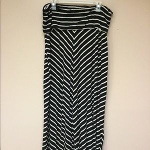 Calvin Klein Striped Maxi Skirt